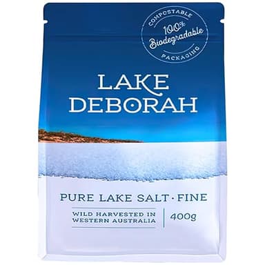 Pure Mineral Salt from Lake Deborah, Australia - Wild Harvested Lake Salt - 100% Natural, Microplastics, Heavy Metals and Pollutant-Free, Perfect for Cooking and Baking - 400g