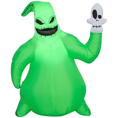 Gemmy Airblown Inflatable Oogie Boogie w/Skull Disney, 3.5 ft Tall, Multicolored