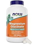 Now Foods Magnesium Glycinate, 240 Tablets - Supports Healthy Muscle and Nerve Functions - Non-GMO