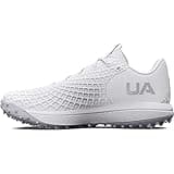Under Armour Women's Glyde 2.0 Turf, (100) White/White/Metallic Silver, 11, US
