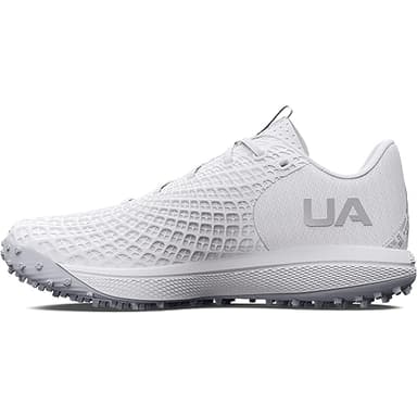 Under Armour Women's Glyde 2.0 Turf, (100) White/White/Metallic Silver, 10.5, US