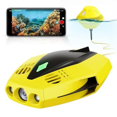 Chasing Dory Underwater Drone - Palm-Sized 1080p Full HD Underwater Drone with Camera for Real Time Viewing, APP Remote Control Purple (Yellow)