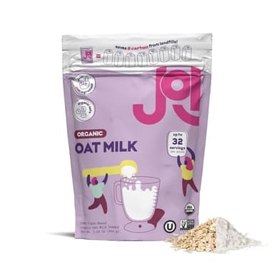 Instant Organic Oat Milk Powder Pouch by JOI - Makes 8 Quarts - Vegan, Kosher, Shelf-Stable, and Gluten-Free - Use for Coffee Creamer, Add to Smoothies & Tea or Make Your Own Oat Milk
