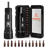 Coobeast 13Pcs Preset Torque Screwdriver with S2 Bits, 1/4” Drive Torque Wrench Screwdriver Set for Maintenance, Tools, Bike Repairing and Mounting, Inch Pound Torque Range 10-70 In-lb