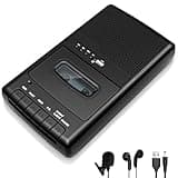 Cassette Players Recorder, Portable Tape USB Player with Stand-Alone Mic, Cassettes Tape Digital Converter to USB Flash Disk, Built-in Speaker, Retractable Handle, 3.5MM Headphone