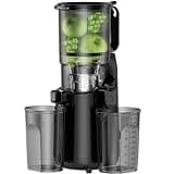Cold Press Juicer, Amumu Slow Masticating Machines with 5.4" Extra Large Feed Chute Fit Whole Fruits & Vegetables Easy Clean Self Feeding Effortless for Batch Juicing, High Juice Yield, BPA Free 250W
