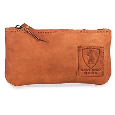 Berliner Bags Vintage Genuine Leather Pencil Case, Pencil Pouch for Work and University, Pen Case for Men and Women - Brown