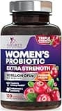 Daily Probiotics for Women - PH Balance, Digestive, UT, & Feminine Health Support, 90 Billion CFU Vaginal Probiotics with Prebiotics, 16 Strains with Cranberry, Pro Biotics for Women, 120 Capsules