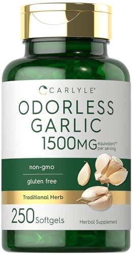 Carlyle Odorless Garlic Supplement | 250 Softgels | Herbal Extract Pills | Non-GMO, Gluten Free