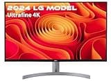 LG 32" Class Ultrafine 4K UHD IPS Monitor with Built-in Speakers & Tilt/Height Adjustable Stand, HDR10, 60Hz, 5ms, White 2024 Model (Renewed)