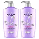 L'Oreal Paris Elvive Hyaluron Plump Shampoo and Conditioner Set for Dehydrated, Dry Hair with Hyaluronic Acid Care Complex, 1 Kit (2 Products)