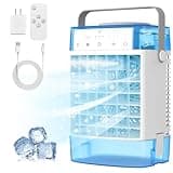 Portable Air Conditioners, 3-in-1 Portable AC Unit, Personal Mini Air Conditioner With 1000ml Water Tank, 2/4/6H Timer, USB Charging Small Cooling Fan (Include 5V 2A Adapter) For Indoor Office