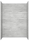 Ove Decors Misty 60 x 32 in. Solid Surface Alcove Shower Wall, Grey