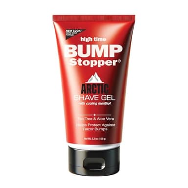 Bump Stopper Arctic Shaving Gel | Face Shave Gel with Menthol, Tea Tree & Aloe Vera | Relieves Razor Burn and Razor Bumps for Sensitive Skin | 5.3 OZ (1 Pack)