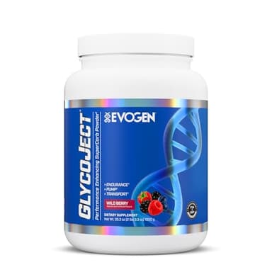 Evogen GlycoJect - Karbolyn Super Carb Powder | Rapid Absorption for PreWorkout | Carbohydrate Powder for Endurance | Intra Workout Carbs Powder for Men & Women | Wild Berry | 36 Servings