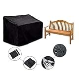 ConPus Waterproof Outdoor Bench Cover - Two Seater Garden Bench Cover with Durable 210D Oxford Material+ Extra PVC Coating, Patio Bench Cover - 53" L x 26" W x 35" H INCH