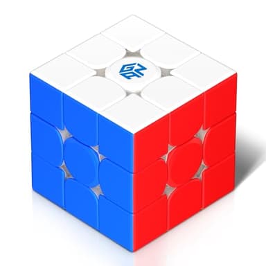 GAN 356 R S 2, 3x3 Speed Cube Gans Classic Non-Magnetic Magic Cube Stickerless Puzzle Practice Solving Wing-Shaped Core 2.0, 90° Corner Cutting, Tension Adjustable, 356RS2