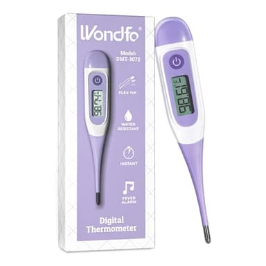Wondfo Digital Basal Thermometer for Women Fertility – BBT Thermometer for Ovulation & Pregnancy Tracking – High Accuracy & LCD Display & Waterproof