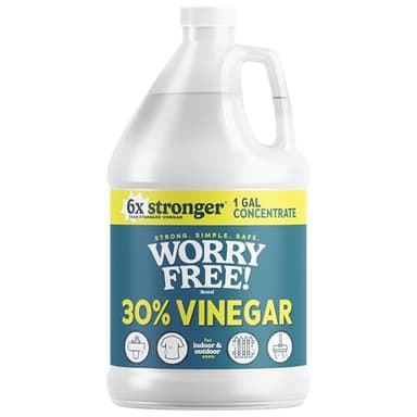 Worry Free 30% Vinegar- Concentrated Extra Strength All Purpose Cleaner for Home, Garden and Patio, 1 Gallon
