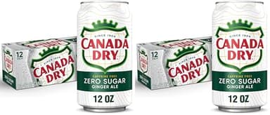Canada Dry Zero Sugar Ginger Ale | 12 fl. oz. Cans | 12 Pack | Pack of 2