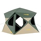 FanttikOutdoor Alpha C4 Ultra Camping Tent 4 Person Pop Up Instant Cabin Setup in 60 Seconds Portable Hub Tent with Rainfly & Windproof for Outdoor Camping & Overlanding, Green