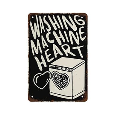 Retro Metal Tin Sign Vintage Signs Trendy Washing Machine Heart Vintage Wall Decor Tin Sign Funny Decorations for Home Bar Pub Cafe Farm Room Metal Poster 8x12 Inch