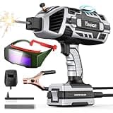 Portable Welding Machine 110V with Auto Darkening Goggles: Handheld IGBT Inverter ARC Welder Gun Stick Welder - 6 Variable Current Adjustment for 3/32"-1/8" Rods and DIY, Professional Use,Repair(Grey)