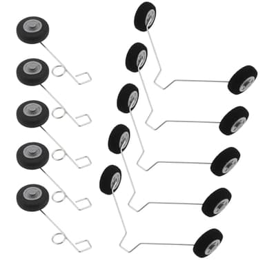 Briny River 5 Pair Front and Rear RC Plane Wheels Compatible with Foam Fighter F22 Su27 HW33 Radio Remote Control Plane