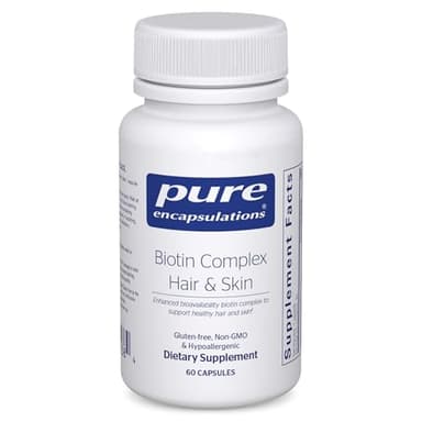 Pure Encapsulations Biotin Complex Hair & Skin | Biotin Complex for Healthy Hair and Skin Support | 60 Capsules