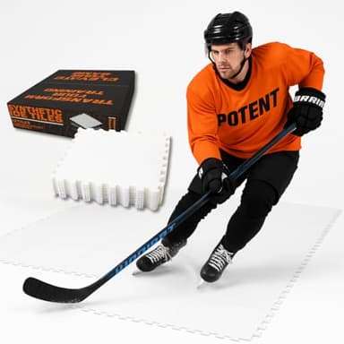 Skateable Synthetic Ice Tiles – 18”×18” Interlocking Tiles for Skating, Shooting & Stickhandling – Self-Lubricating, Durable Surface for Indoor & Outdoor Year-Round Training (10 pcs/pack, 21 SQFT)