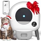 Self Cleaning Litter Box - Automatic Cat Litter Box with APP Control, Multi-Cat Compatible,1 Roll of Garbage Bags and Mat, white2.0