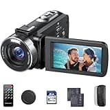 CAMWORLD 4K Video Camera Camcorder 42MP YouTube Vlogging Camera 18X Digital Zoom Webcam 3.0 Inch 270 Degree Rotation Screen Camcorders with 32G SD Card and 2 Batteries Recording While Charging