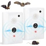 2025 Ultrasonic Bat Repellent Deterrent Devices for Attic Electronic Plug in Bat Reject Repelling System for Porch House Pest Removal Control,Friendly to Human and Pet,2 Pack