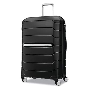 Samsonite Freeform Large Checked Luggage with Dual 360° Spinner Wheels - TSA Lock, Airline-Approved - Lightweight Durable Polypropylene Expandable Hardshell - Black
