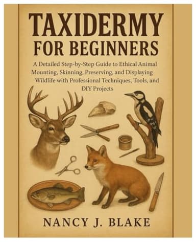 Taxidermy for Beginners: A Detailed Step-by-Step Guide to Ethical Animal Mounting, Skinning, Preserving, and Displaying Wildlife with Professional Techniques, Tools, Supplies & DIY Projects