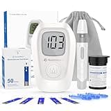 Glucoracy G-425 Blood Glucose Monitor Kit, Blood Sugar Test Kit with Lancing Device, 50 Test Strips and 50 Lancets, Glucose Meter for Home Use, Diabetes Home Testing Kit
