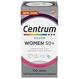 Centrum Silver Women's Multivitamin for Women 50 Plus, Multivitamin/Multimineral Supplement with Vitamin D3, B Vitamins, Non-GMO Ingredients, Supports Memory and Cognition in Older Adults - 100 Ct