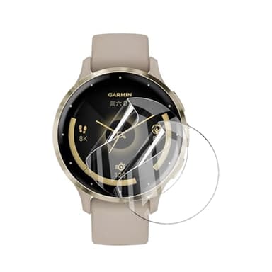 Natbok 2 Pack Screen Protector for Smartwatch Garmin Venu 3s/Venu 3 Plus/Venu 2 Plus/Venu 2/Google Pixel Watch 4/3 41mm,Soft Flexible TPU Film Watch Screen Protector,HD Clear,Support Fingerprint Unlock