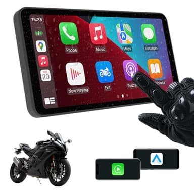 6-Inch Motorcycle Smart Display – Wireless CarPlay & Android Auto | Bluetooth Voice Control | IP67 Waterproof | HD Touchscreen | Easy Install | Fits Most Bikes | OTA Updates