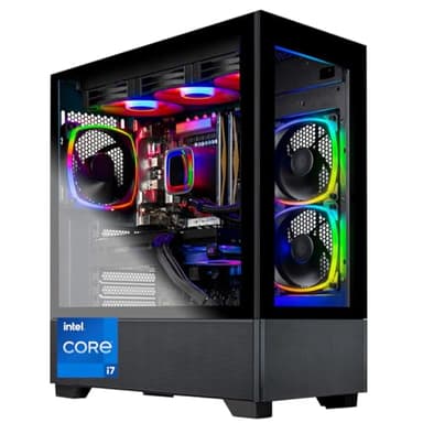 Skytech Gaming PC Desktop – Intel Core i7 12700F 2.1 GHz, NVIDIA RTX 4070 Ti, 1TB NVME SSD, 16GB DDR4 RAM 3200, 750W Gold PSU, 360mm AIO, 11AC Wi-Fi, Windows 11 Home 64-bit,Black