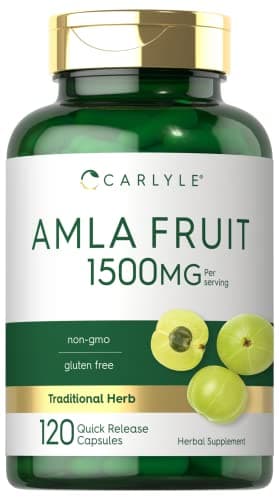 Carlyle Amla Capsules 1500mg | 120 Count | Amalaki Fruit | Herbal Extract Supplement | Non-GMO and Gluten Free