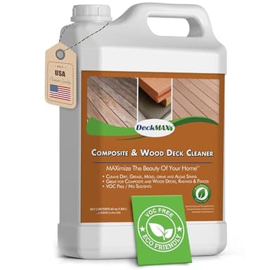 DeckMAX Concentrated Composite & Wood Deck Cleaner - Nation’s Leading Wood & Composite Deck Cleaner Recommended by Manufacturers, Distributors & Contractors