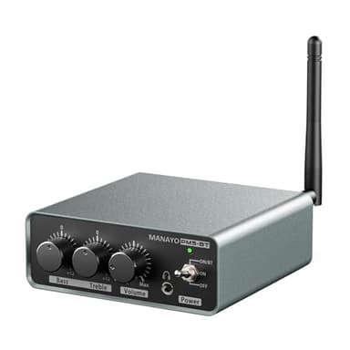 MANAYO PM5BT Bluetooth 5.3 Transmitter Phono Preamp for Turntables, Wireless Record Player Preamplifier with Bass Treble EQ, MM Phonostage for BT Speakers & Headphones, Volume Control