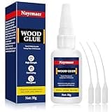 Wood Glue, 30g Super Glue for Wood, CA Glue for Wood Working, Fast Drying Wood Glue for Wood, Furniture, Balsa and Crafts (WGN1-30g)