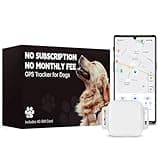 GPS Tracker for Dogs No Subscription No Monthly Fee, GPS Wireless Dog Fence, Long Battery Life, Unlimited Range, Pet Tracker with iOS & Android(White)