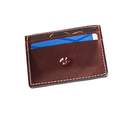 Men’s Slim Leather Wallet – Minimalist Front Pocket Wallet for Men, Full-Grain Leather, Made in USA