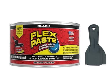 Flex Seal Flex Black Paste 1lb Jar with Allway Tools Putty 3-Pack Knives Bundle (2 Items)