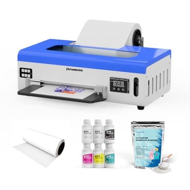PUNEHOD DTF Printer A4 L800 with Roll Feeder, DTF Transfer Printing Machine for DIY Print Dark and Light T-Shirts (A4 Printer)