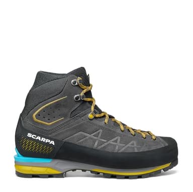 SCARPA Men's Zodiac Tech GTX Waterproof Gore-Tex Boots for Hiking, Trekking, & Mountaineering - Anthracite/Sulphur - 12-12.5 Women/11-11.5 Men