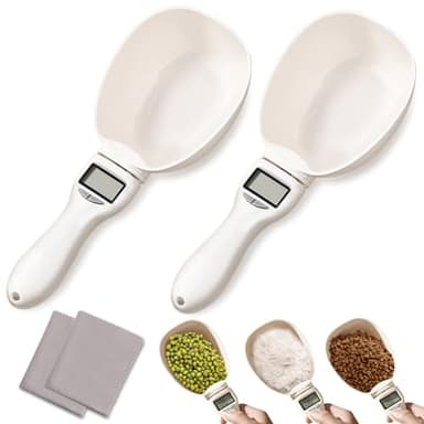 Pushy 2pcs Digital Measuring Spoon,Digital Measuring Cup with LCD Screen Display, Digital Food Spoon Scale, Gram Measuring Spoons for Kitchen Gadgets and Daily Meal